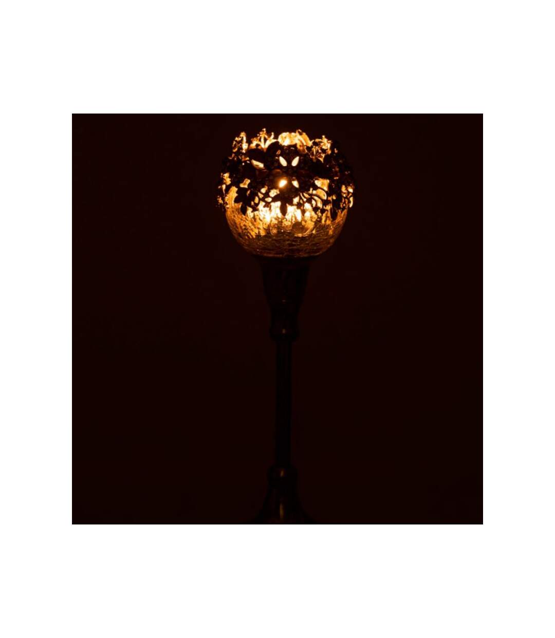 Paris Prix - Photophore Sur Pied En Métal bijou 26cm Argent