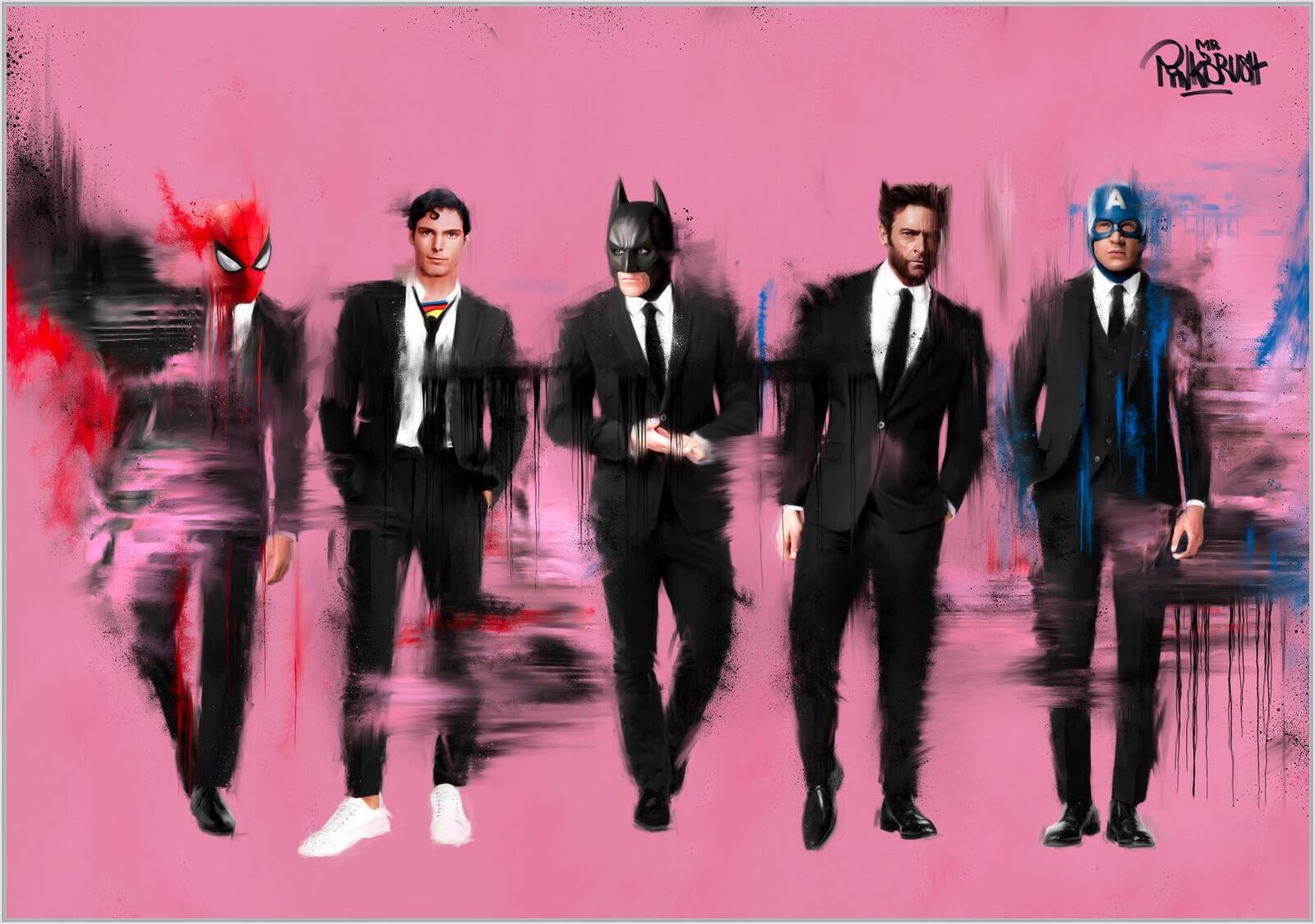 SUPERHEROES by Mr. Pinkbrush - Limited Edition. Edition of: 150. Signed.