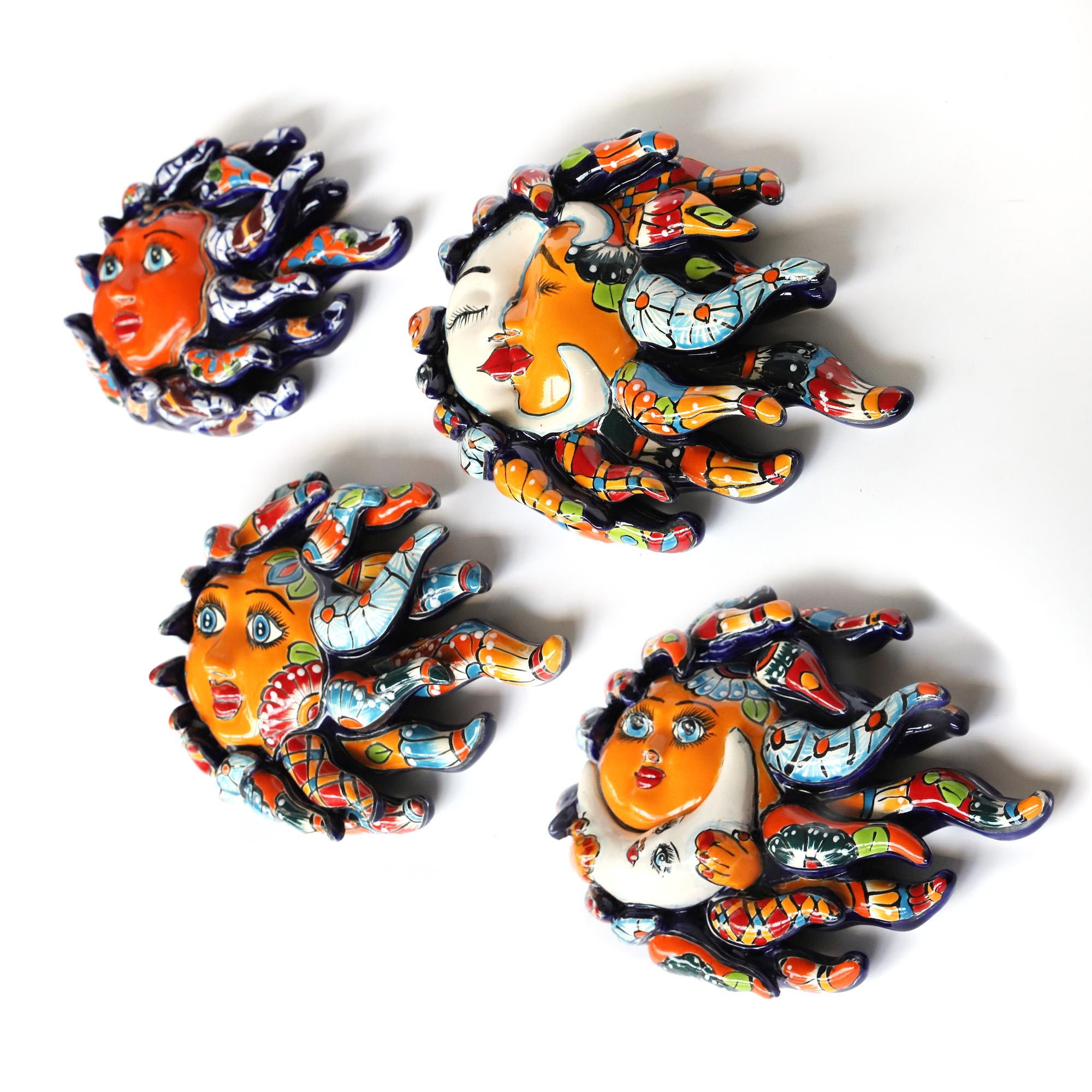 Keramik-Wandschmuck 'Besucon', multicolor, B 34 cm, H 25 cm, L 9 cm von fischer's lagerhaus