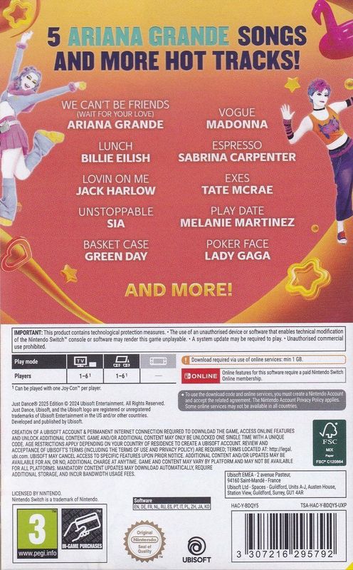 Just Dance 2025 Edition - Nintendo Switch Game - Inclusief 40 Nummers