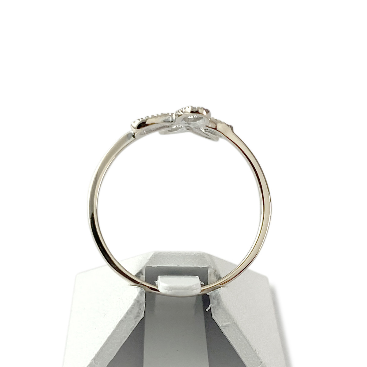 Bague d'occasion or 750 blanc diamants