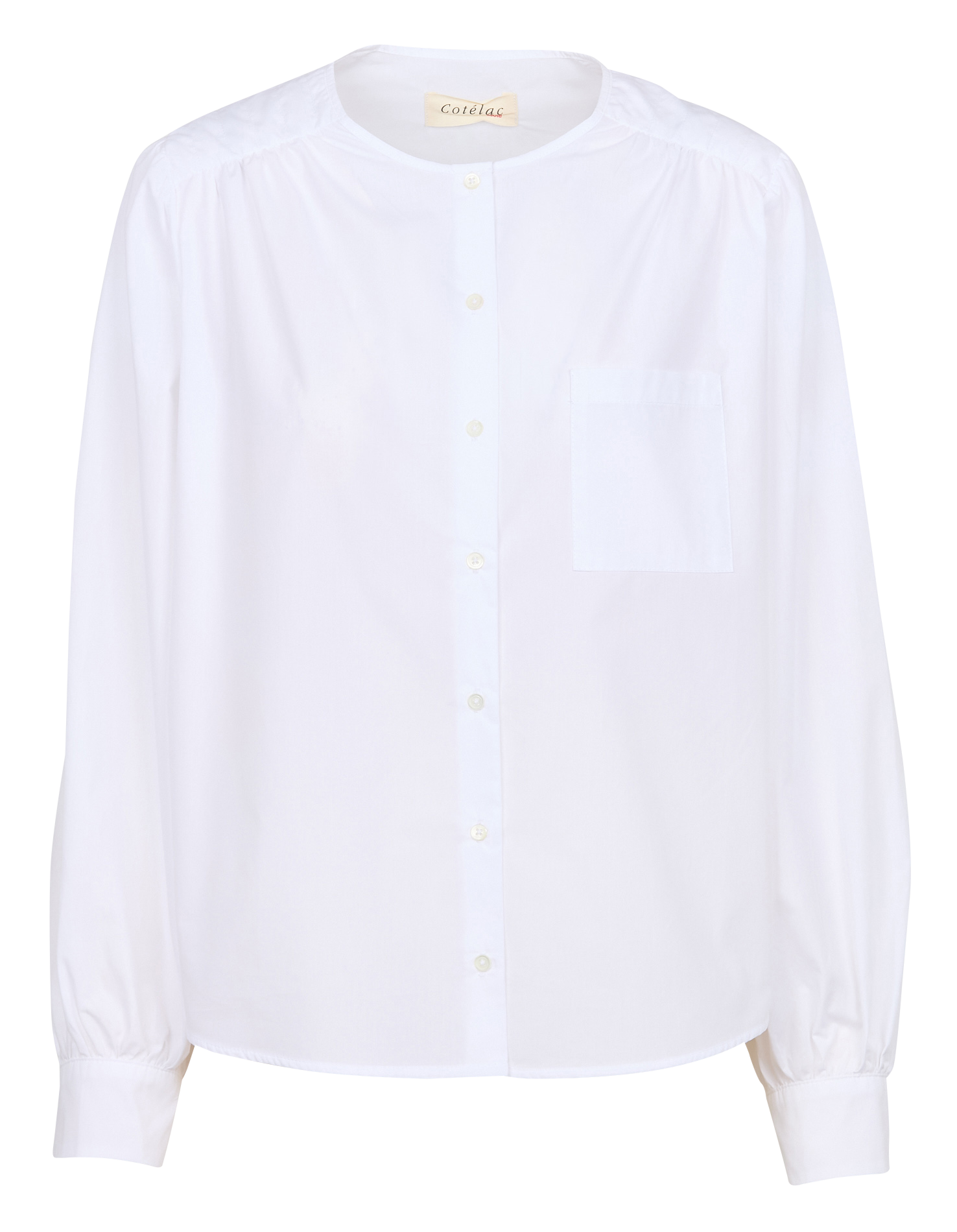 RON - Blouse ample col rond en coton bio | Blanc