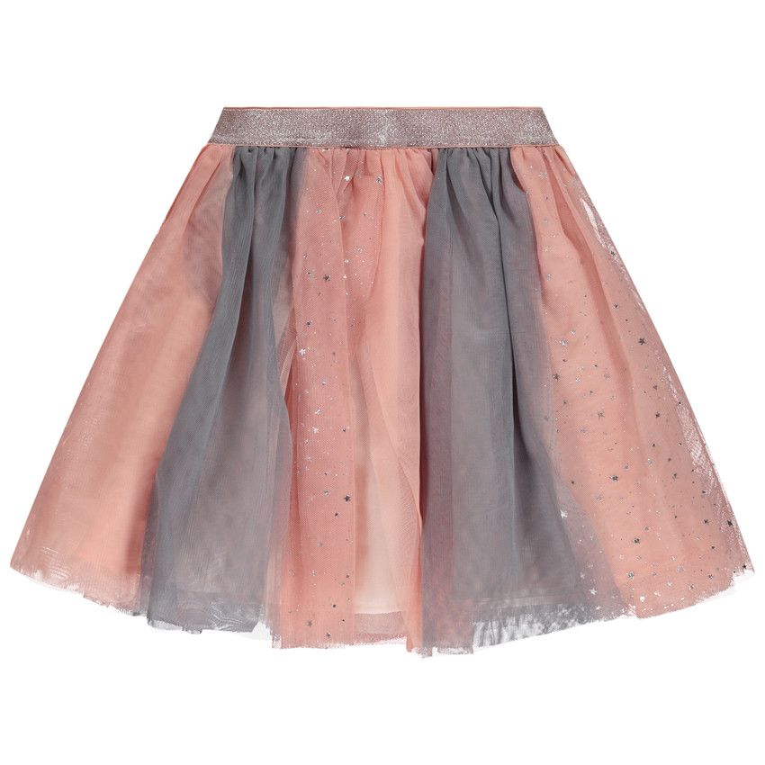Jupe patineuse en tulle multicolore pour fille - Multicolore