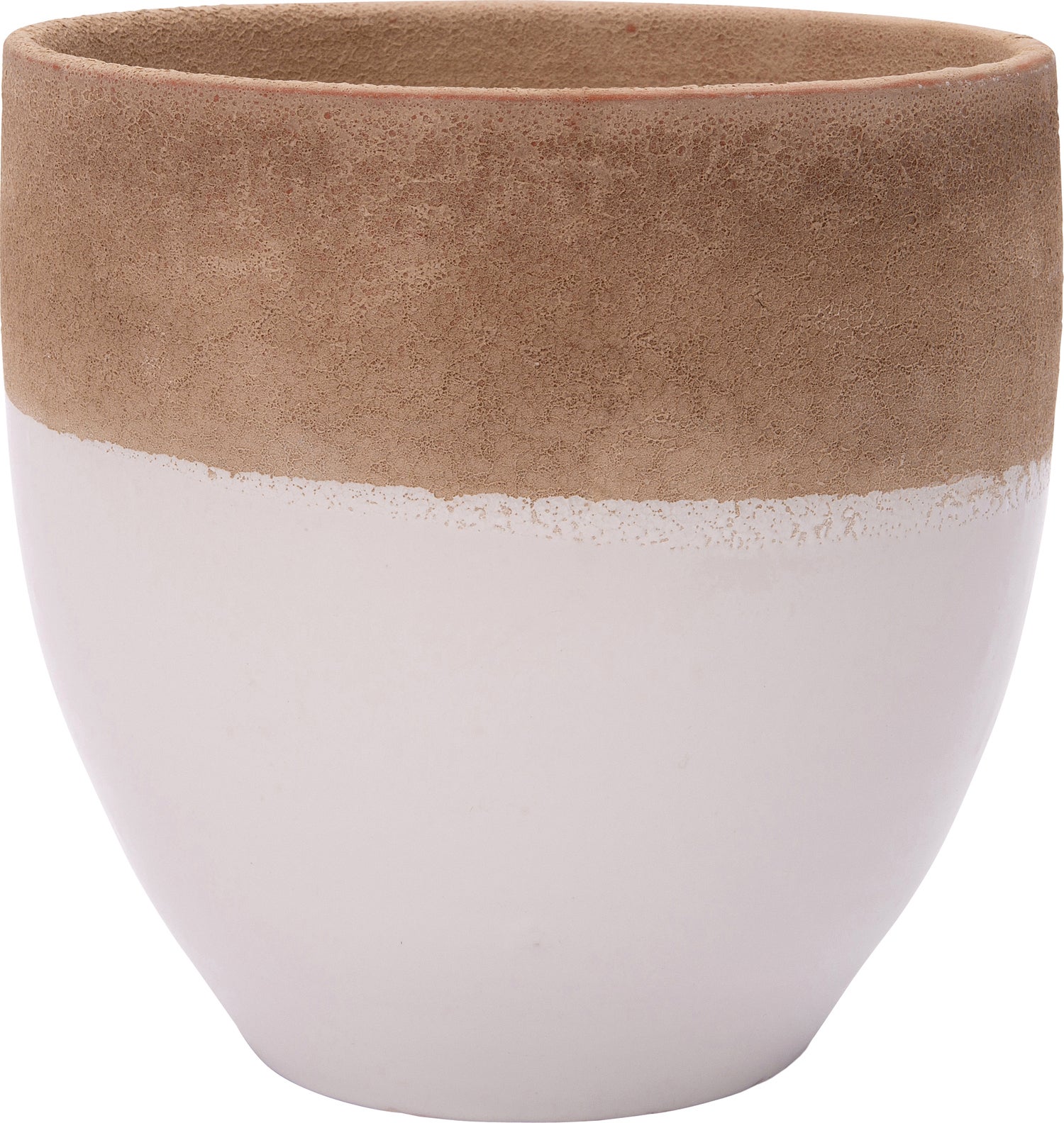 Intratuin bloempot Antal beige / wit D 15 H 15 cm