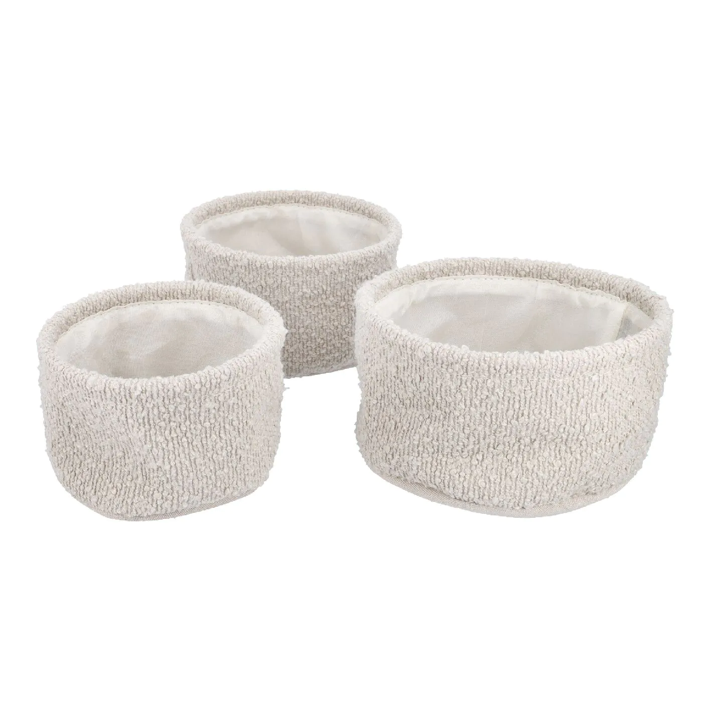 3er Set Dekokorb, creme