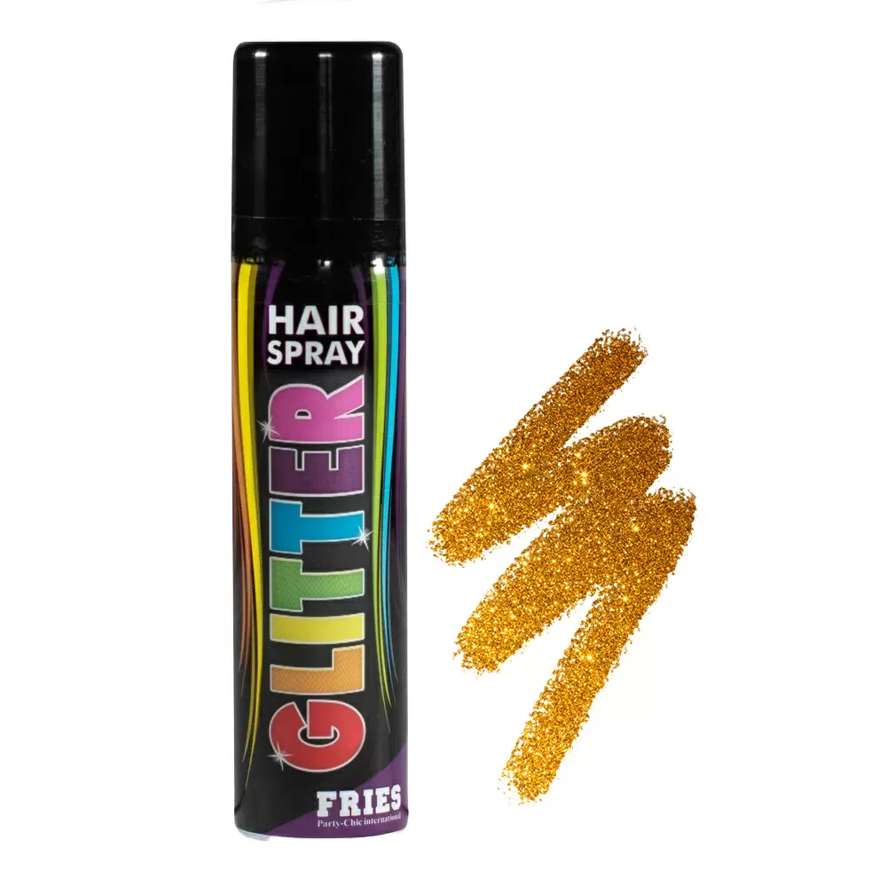 Fries Color Hairspray Glitterspray Guld - 100 ml.