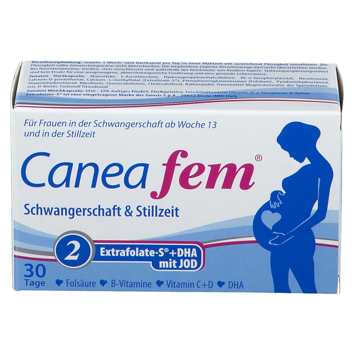 Caneafem® 2 Extrafolate-S + DHA + Jod Kapseln - Schwangerschaft & Stillzeit