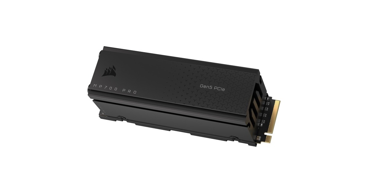 CorsairMP700 PRO met luchtkoeler 2 TB SSD  (PCIe Gen5 x4 NVMe 2.0, M.2 2280, 3D TLC NAND)