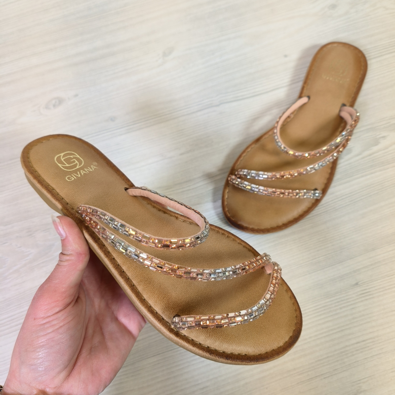 Beads slipper - pink