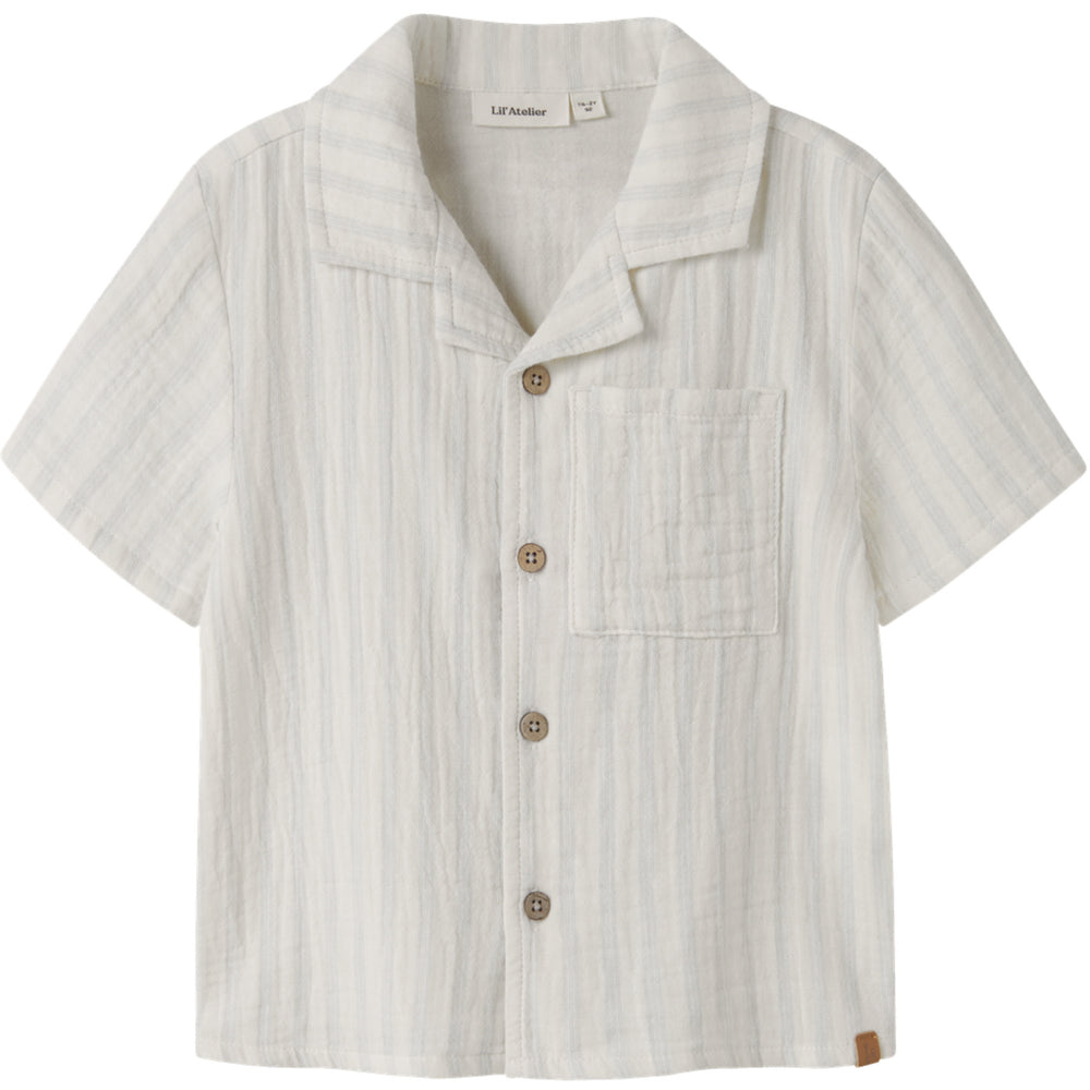 Køb Lil'Atelier Coconut Milk Dusty Blue Nmmhagi Ss Loose Skjorte Lil