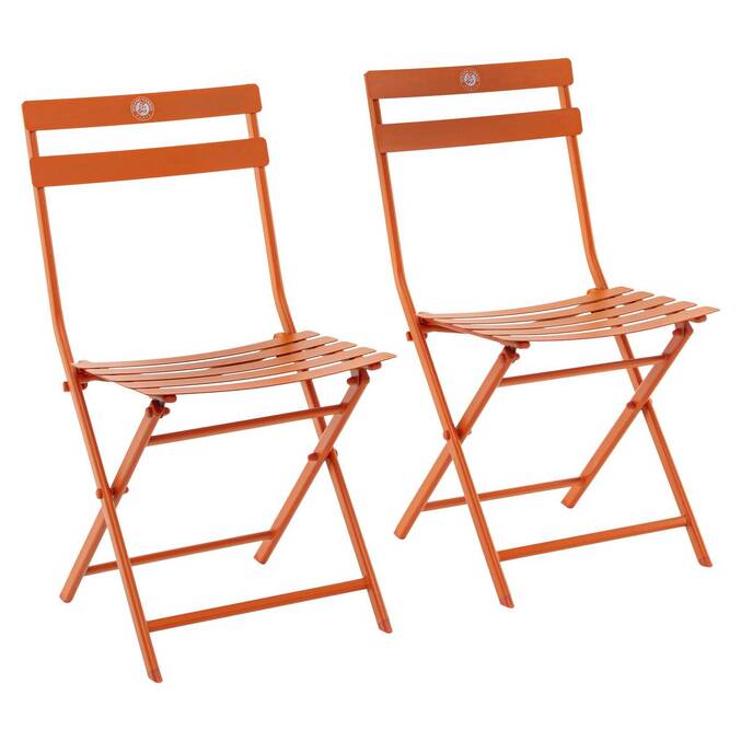 Lot de 2 chaises de jardin pliantes GREENSBORO Terre battue