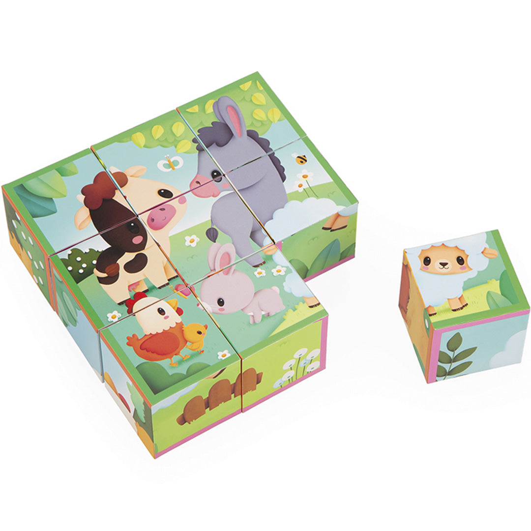 Janod blokkenpuzzel dieren - 9 st