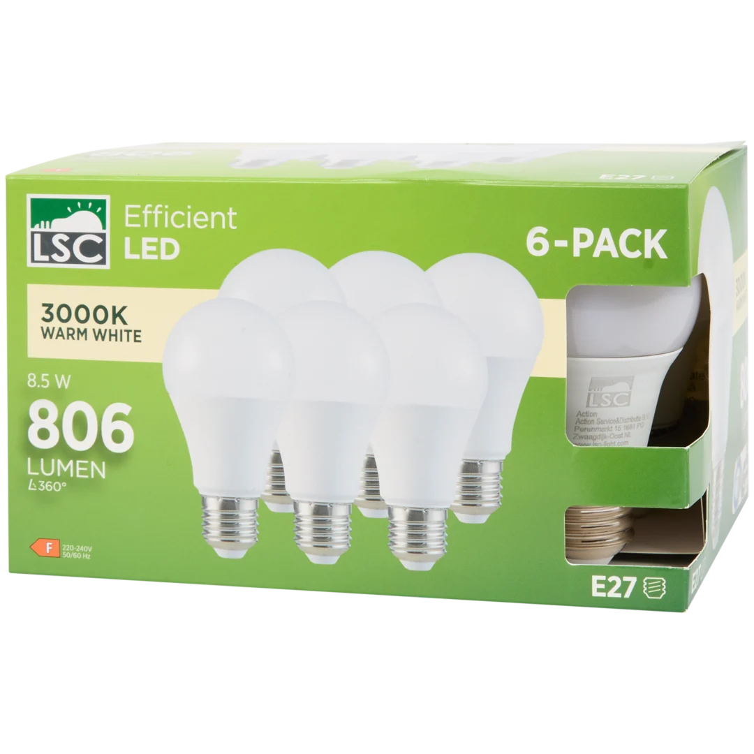 LSC ledlampen 6 stuks | 8,5 watt | 806 lumen