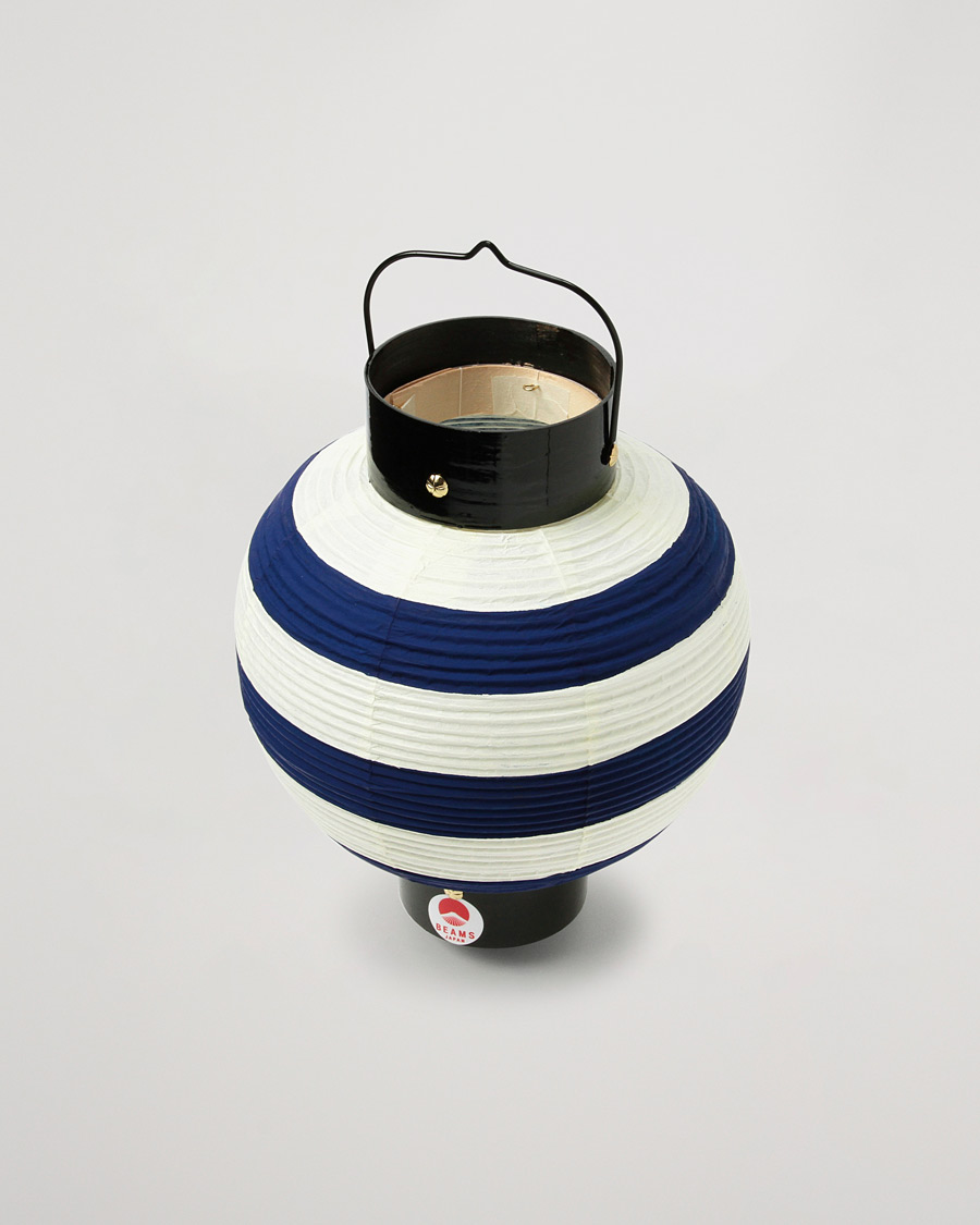 Beams Japan Striped Paper Lantern Indigo