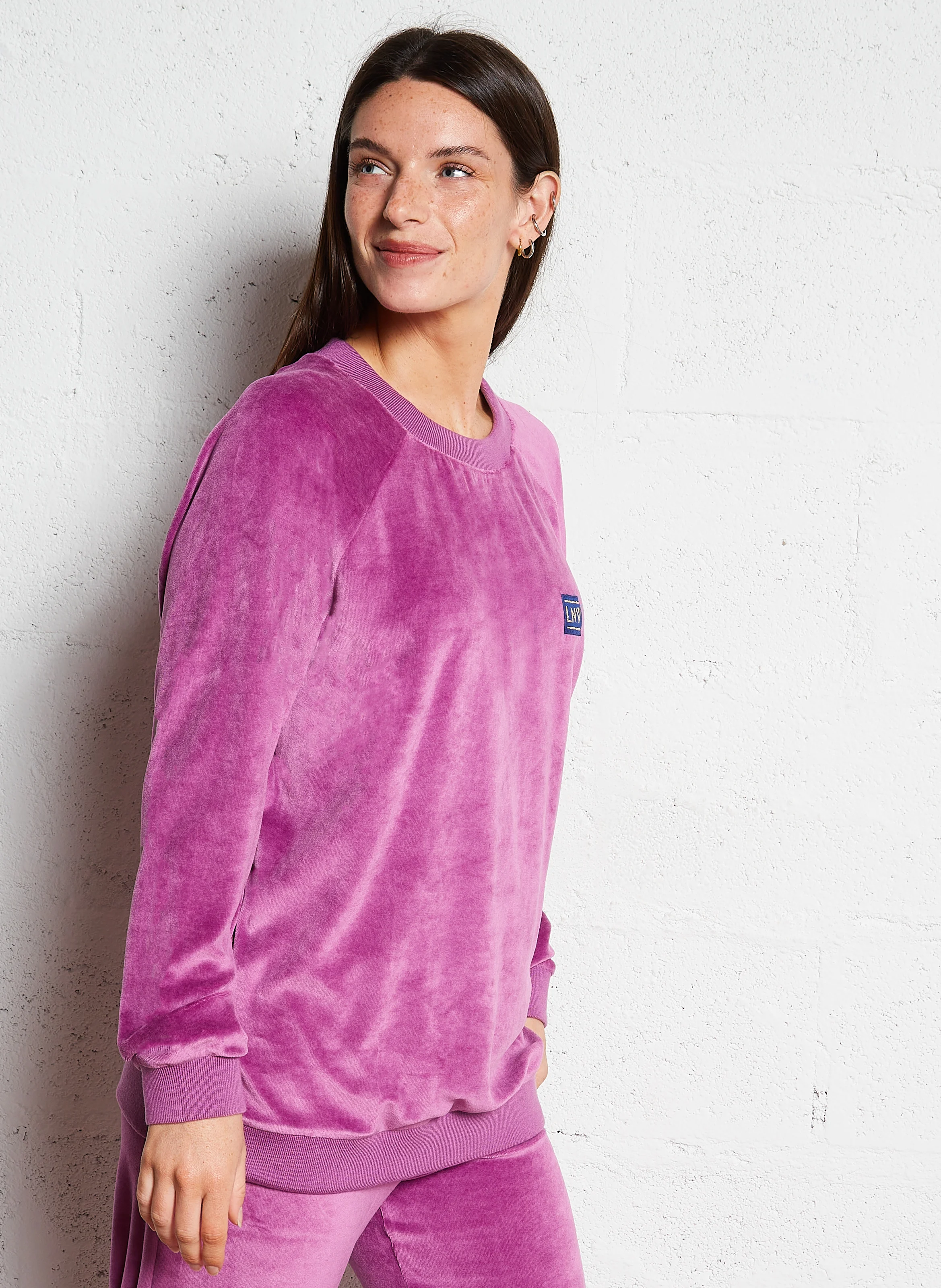 COME - Sweat oversize en coton mélangé | Violet