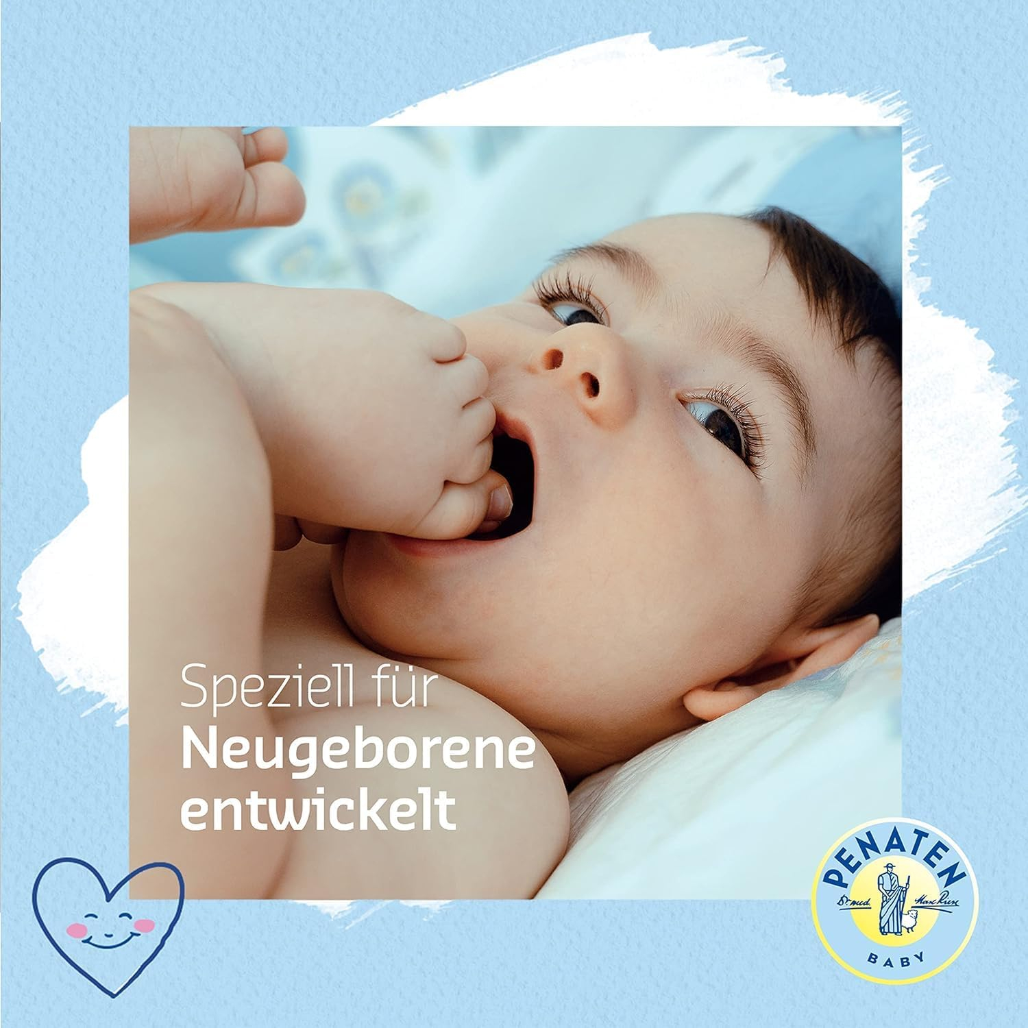(100ml) Baby Ultra Sensitiv Pflegecreme Gesicht & Körper Kinder Creme (659) - Blau / Weiss