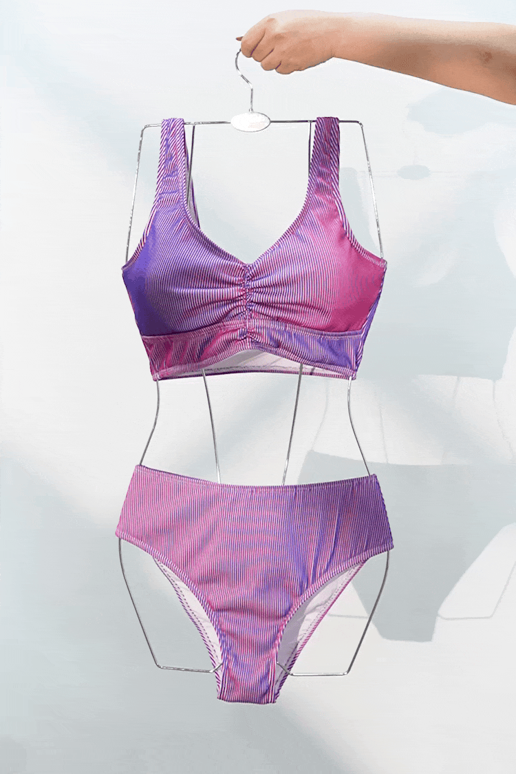 Bikini dégradé rose et bleu