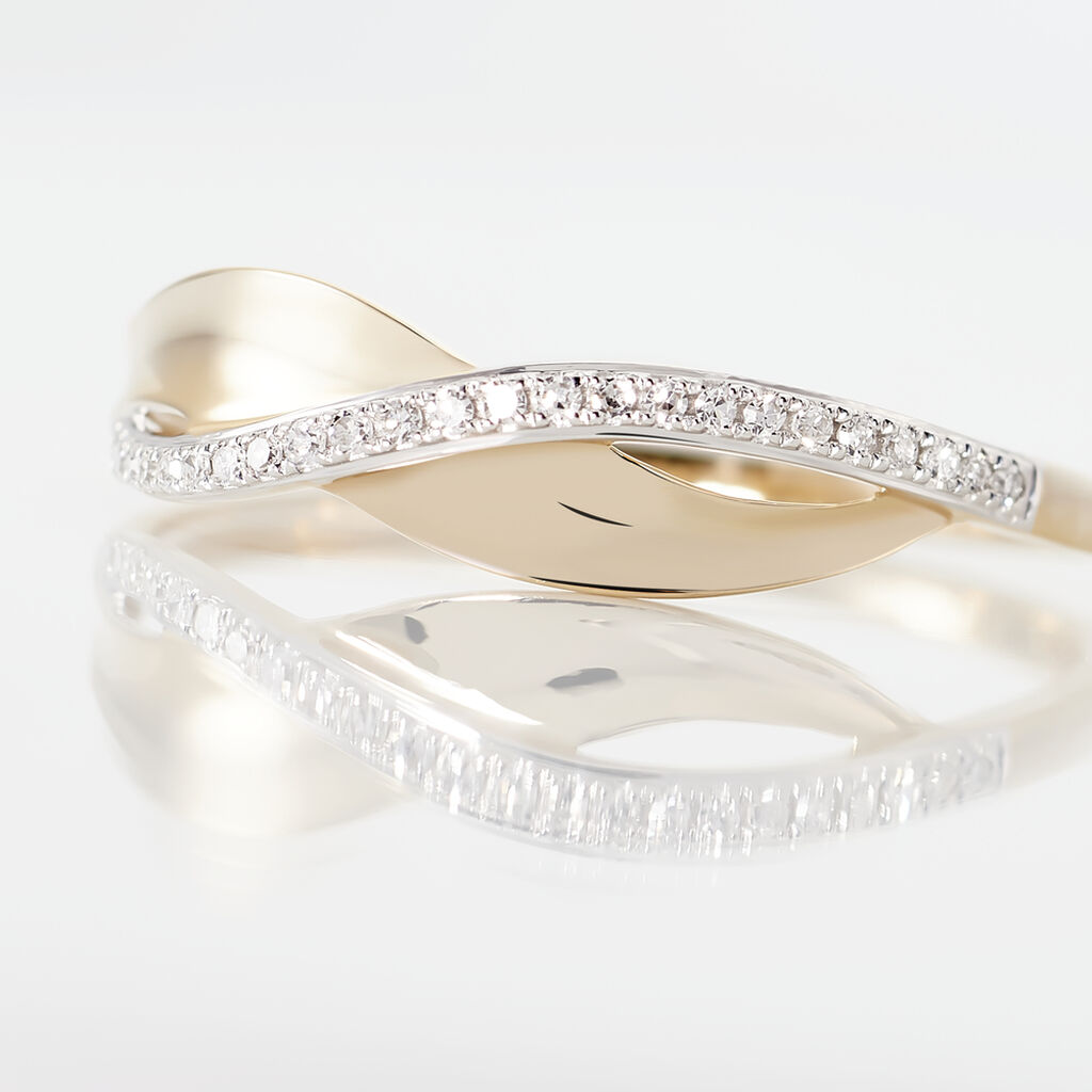 Bague Camelia Or Jaune Diamant
