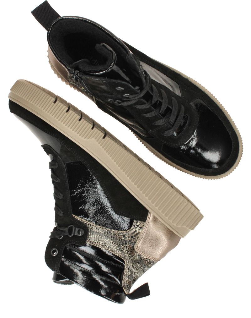 Waldlaufer Sansa Veterboots Zwart Dames