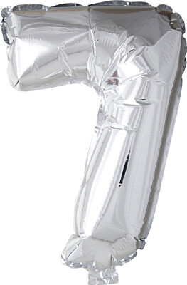 Tal Ballon - Folie - 7 - Sølv - H 41 CM