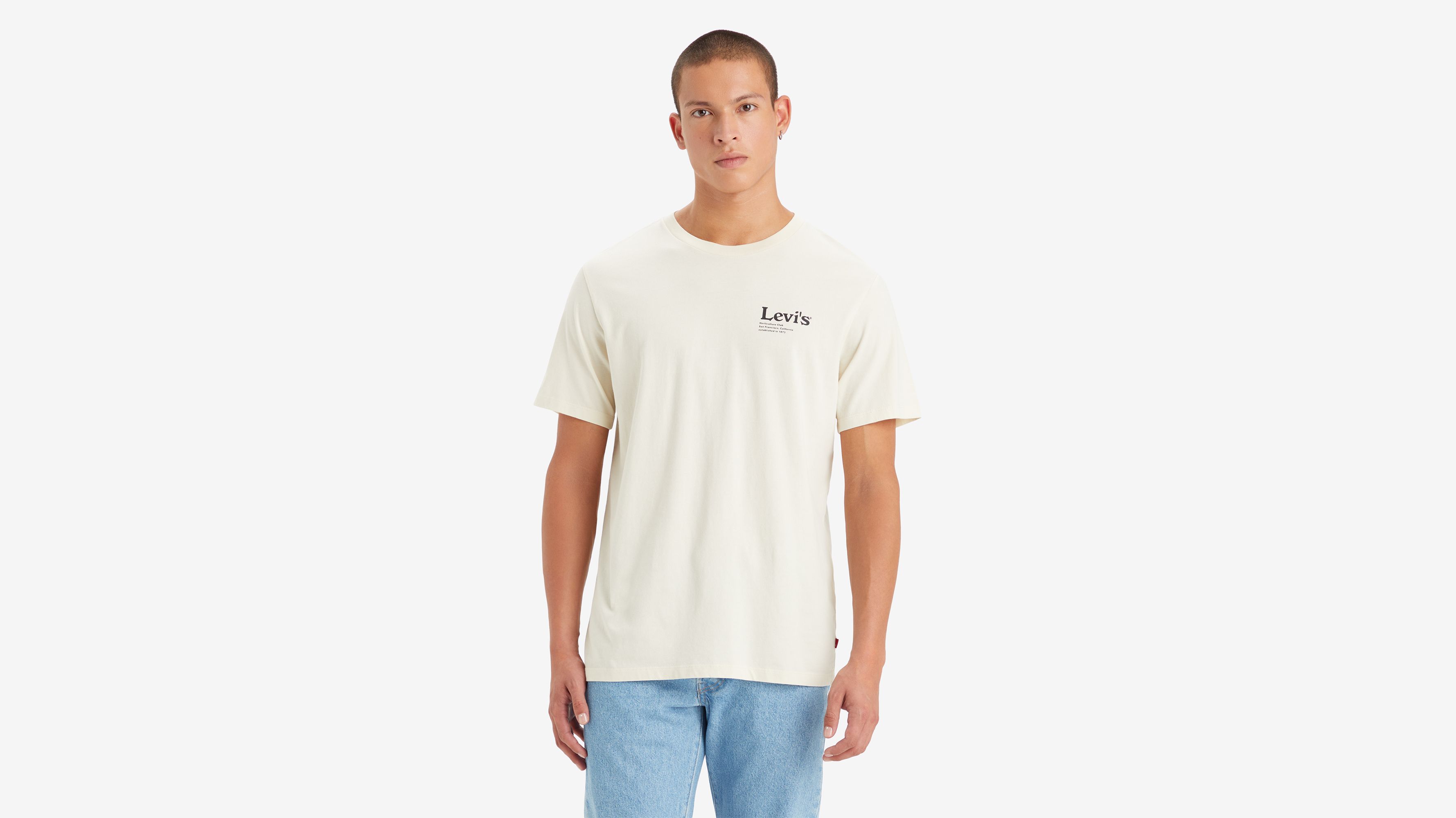 T-shirt graphique Classic - Levi Cactus Oatmeal - Blanc