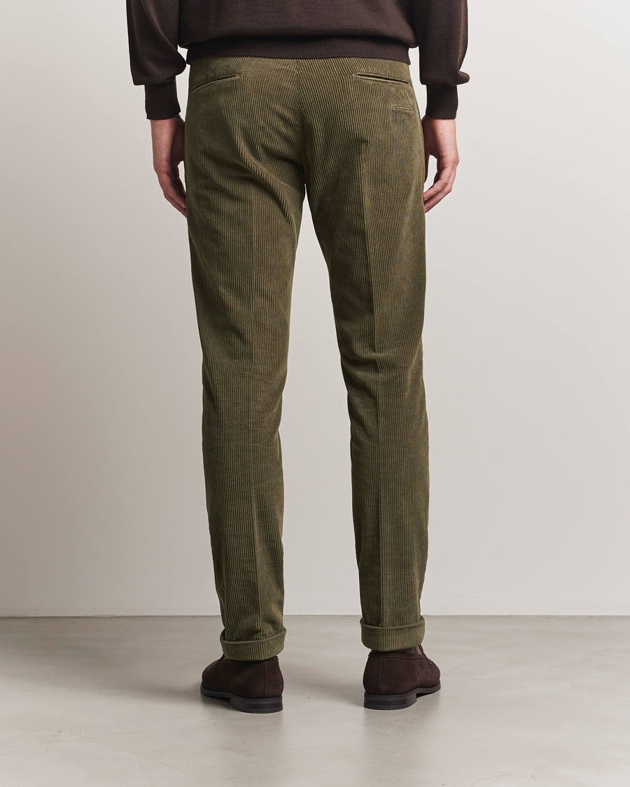 Briglia 1949 Slim Fit Corduroy Trousers Dark Green