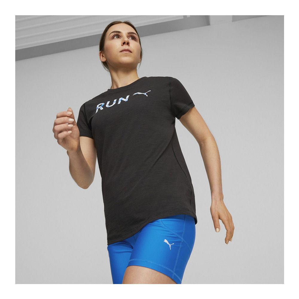 Puma RUN PUMA - Maillot Femme puma black/q3 graphic