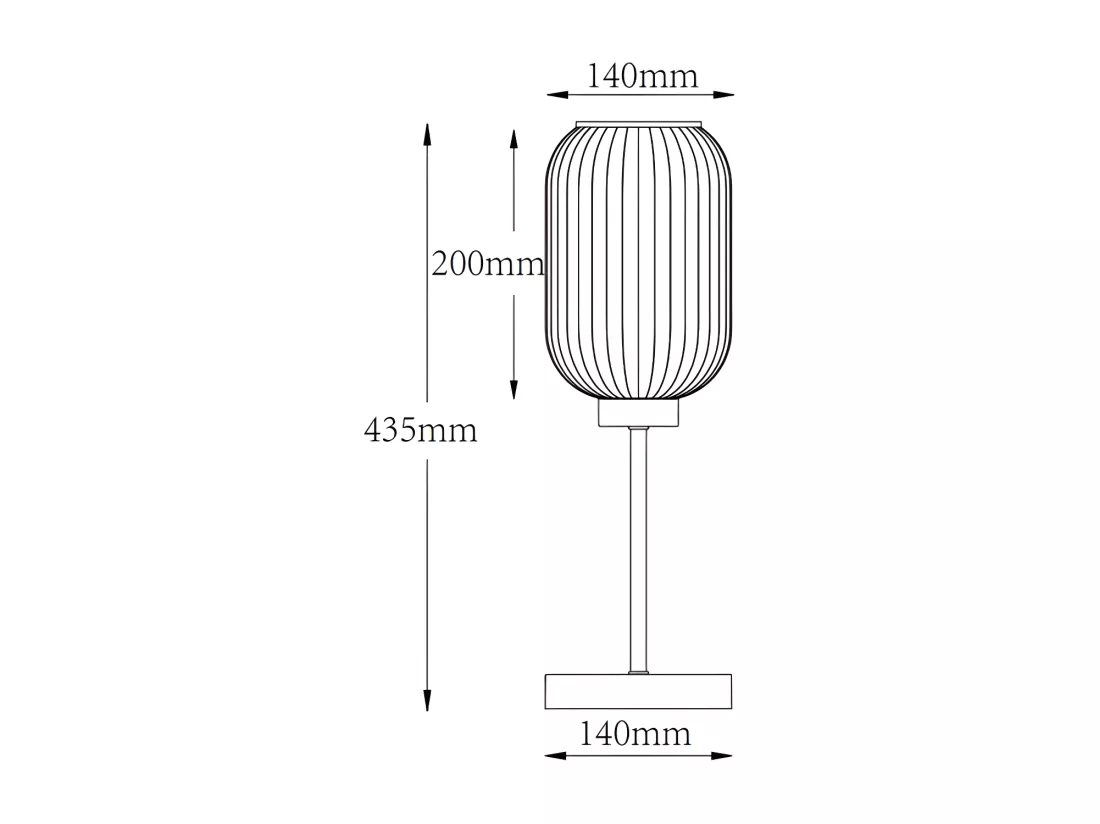 Lampe à poser vintage en métal et verre - L. 14 x P. 14 x H. 43,5 cm - Doré - LOUXOR