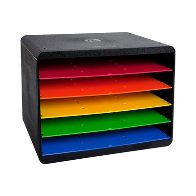 Exacompta Horizon - Module de classement ouvert 5 compartiments - noir/arlequin