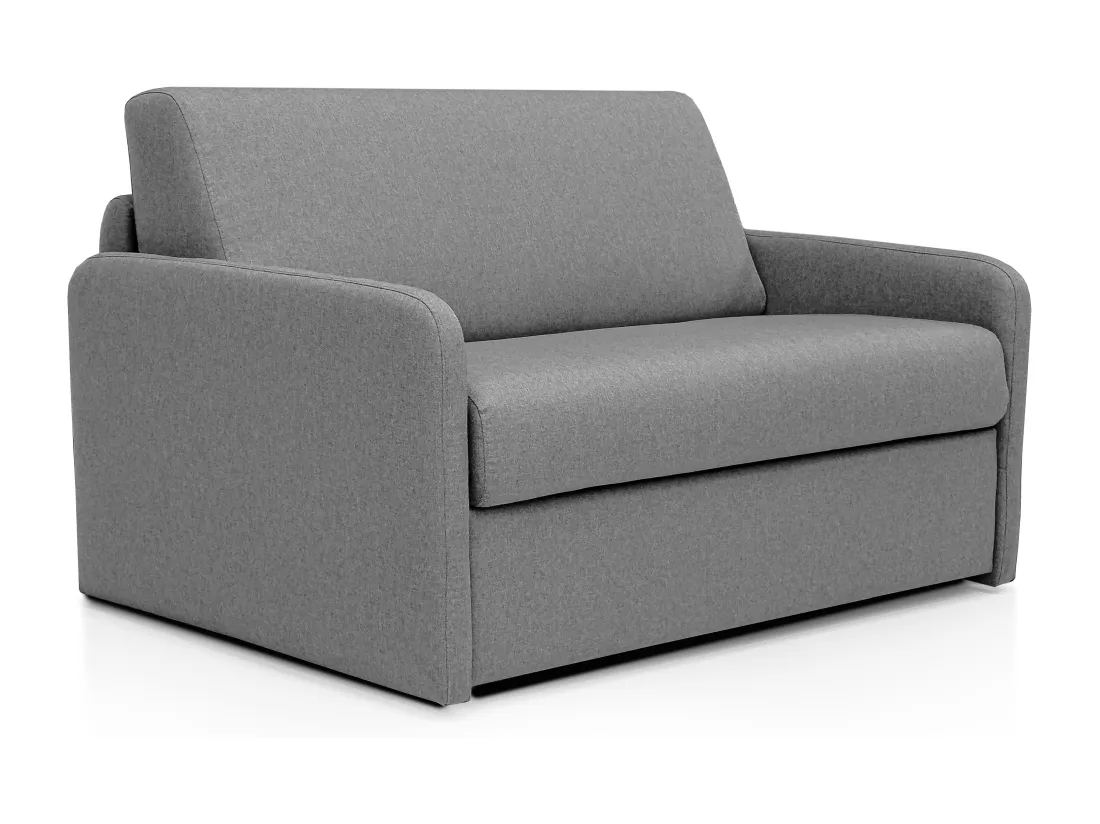 Fauteuil convertible express en tissu gris clair - Couchage lattes larges 100 cm - NADOA