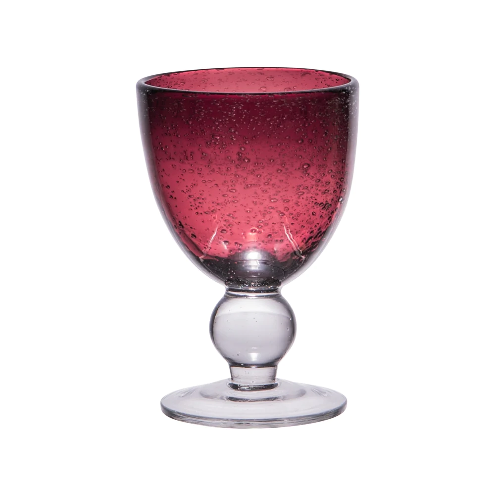 Verre à pied 28 cl artisan bullé violet (lot de 6) Table passion