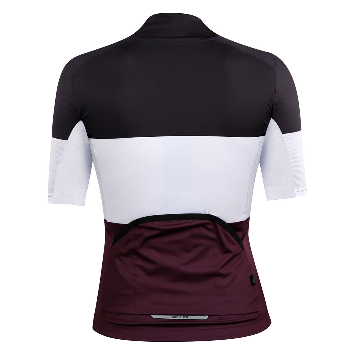 Biehler Supreme Revolt Fietsshirt Korte Mouwen Donkerrood/Wit Dames