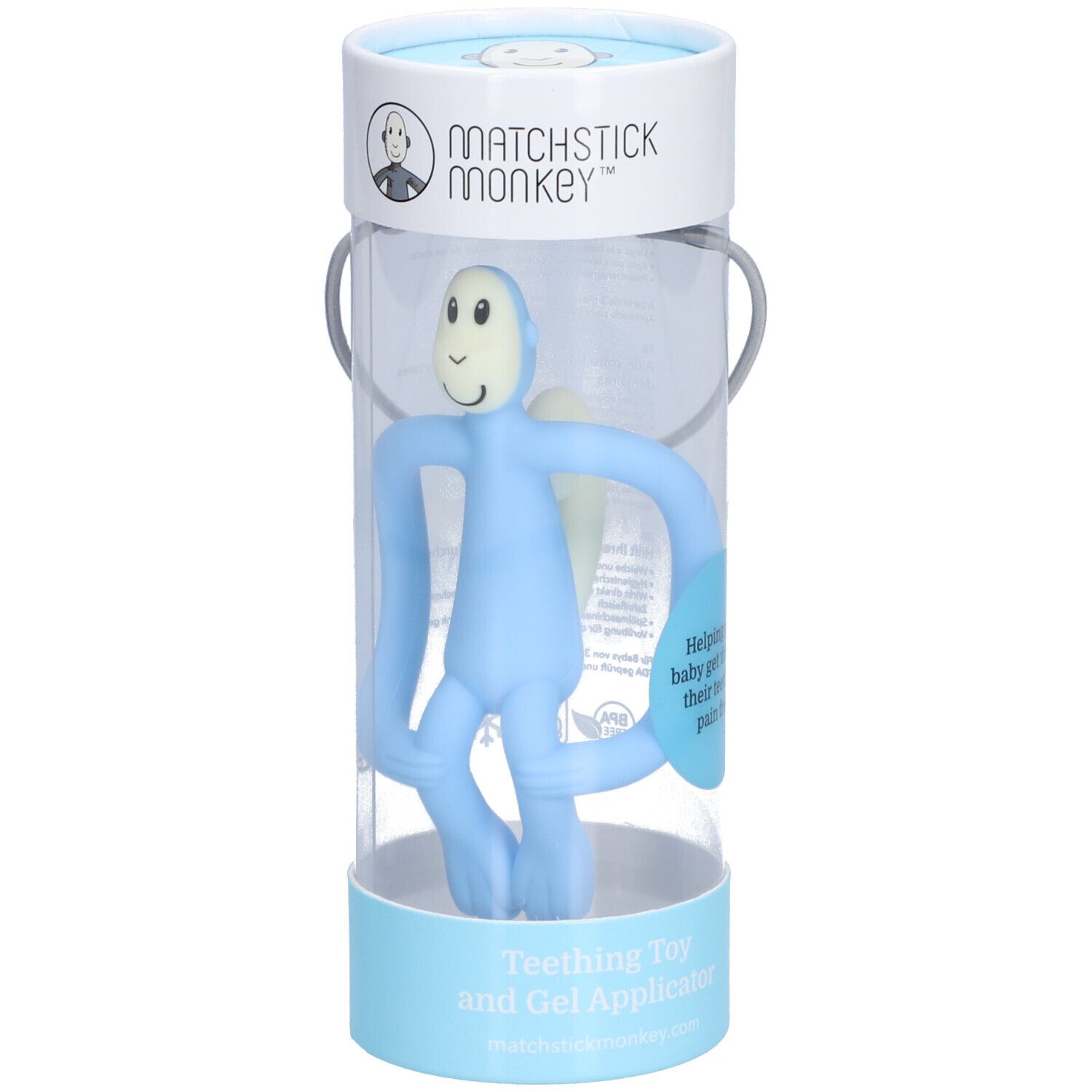 Matchstick Monkey Beißring Hellblau