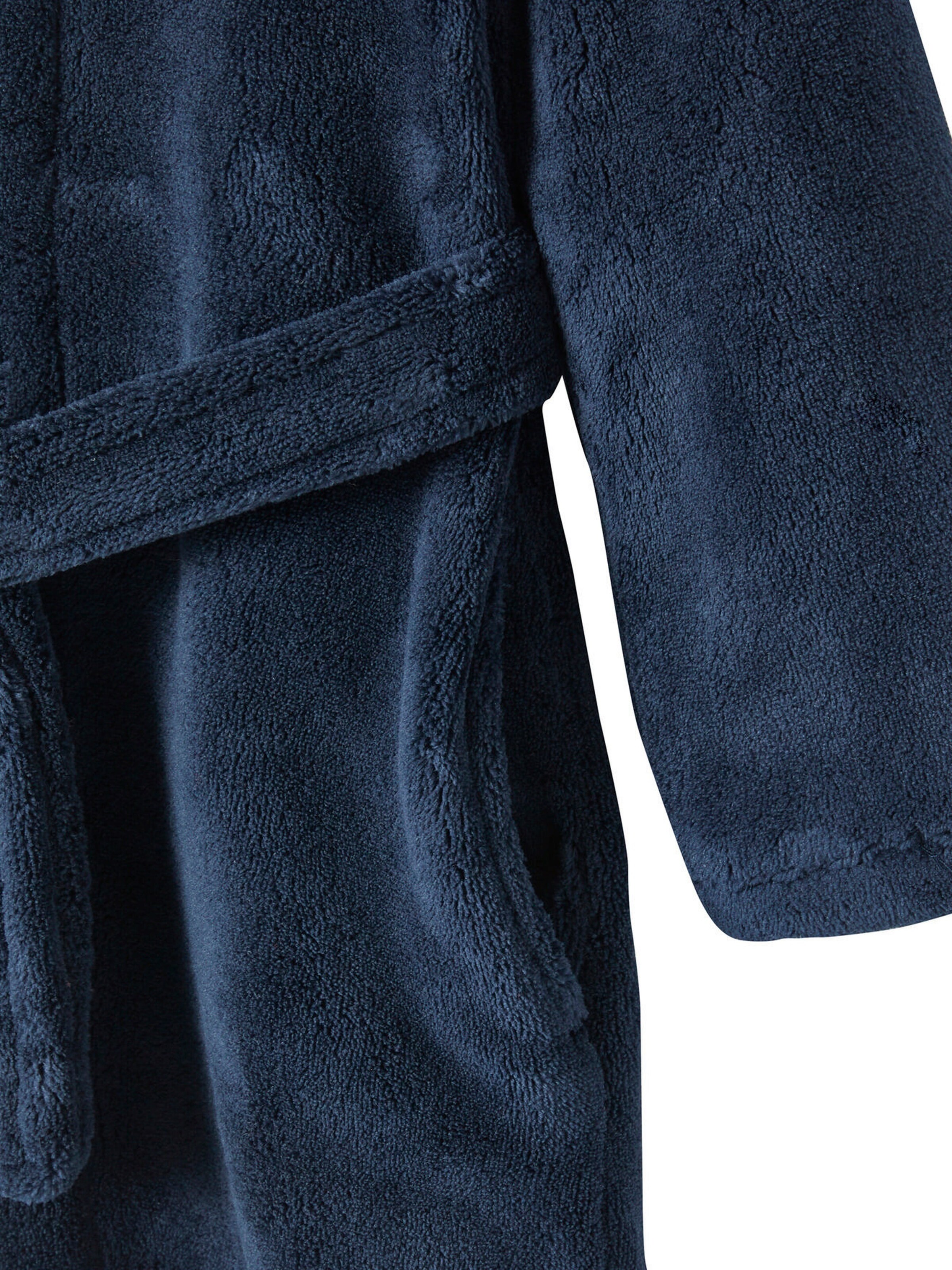 Vertbaudet Jungen Bademantel, Fleece dunkelblau