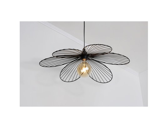 ATMOSPHERA - Plafonnier Suspension fleur en métal - diam 57 cm - noir