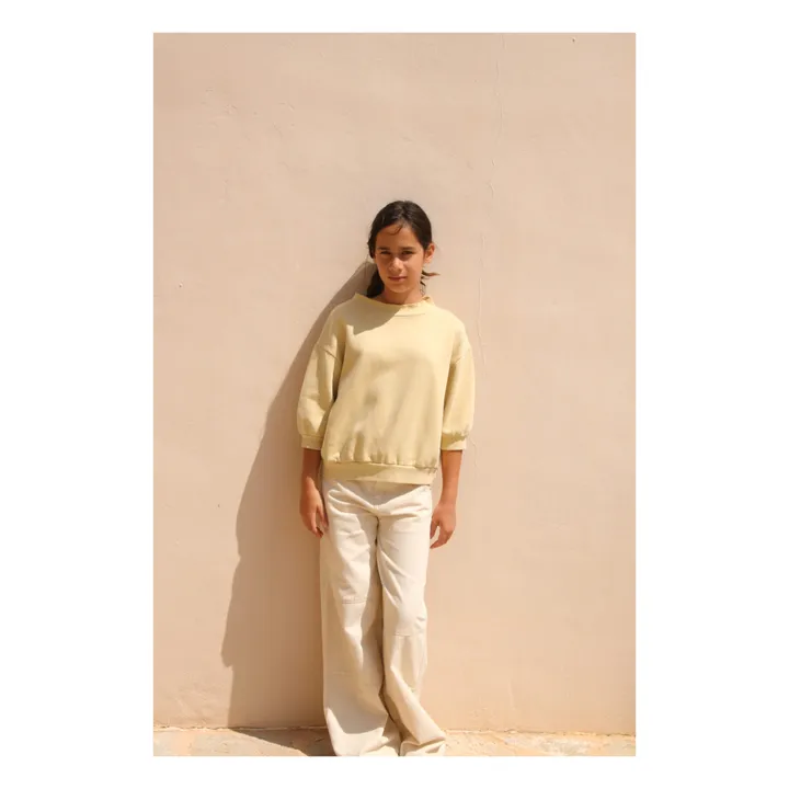 Longlivethequeen Sweat Boxy | Jaune pâle
