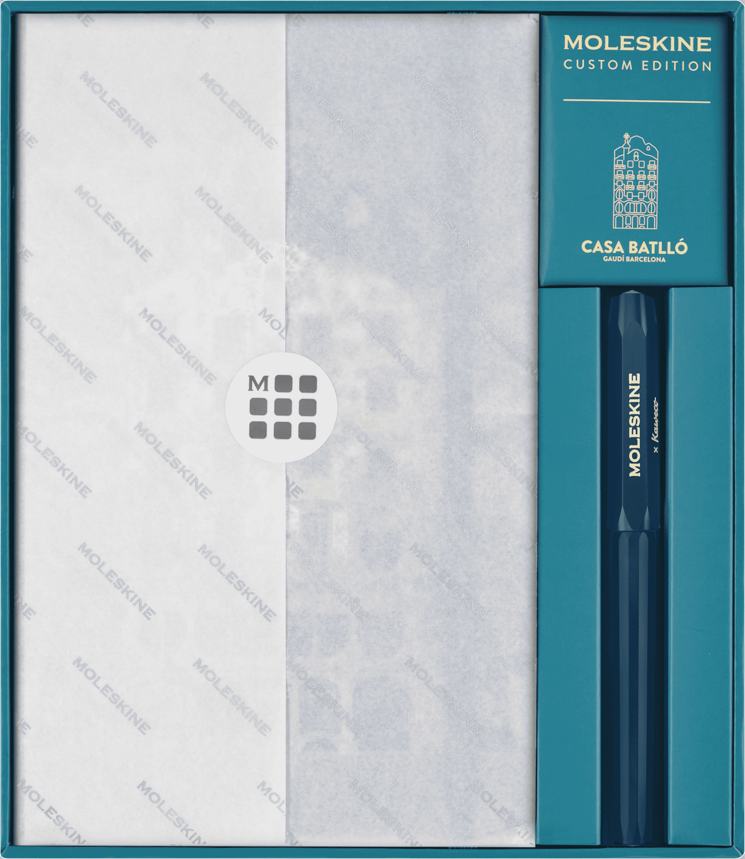 Casa Batlló Collector's Box Large ruled hard cover notebook and Kaweco ballpen