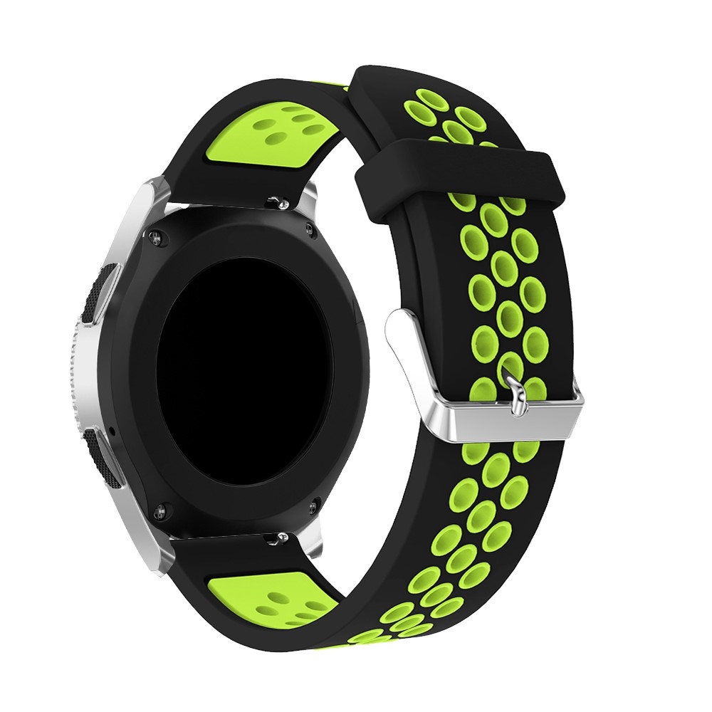 Samsung Galaxy Watch 3 (45mm) Silikon Armband Dual Color Dornschliesse - Schwarz / Grün