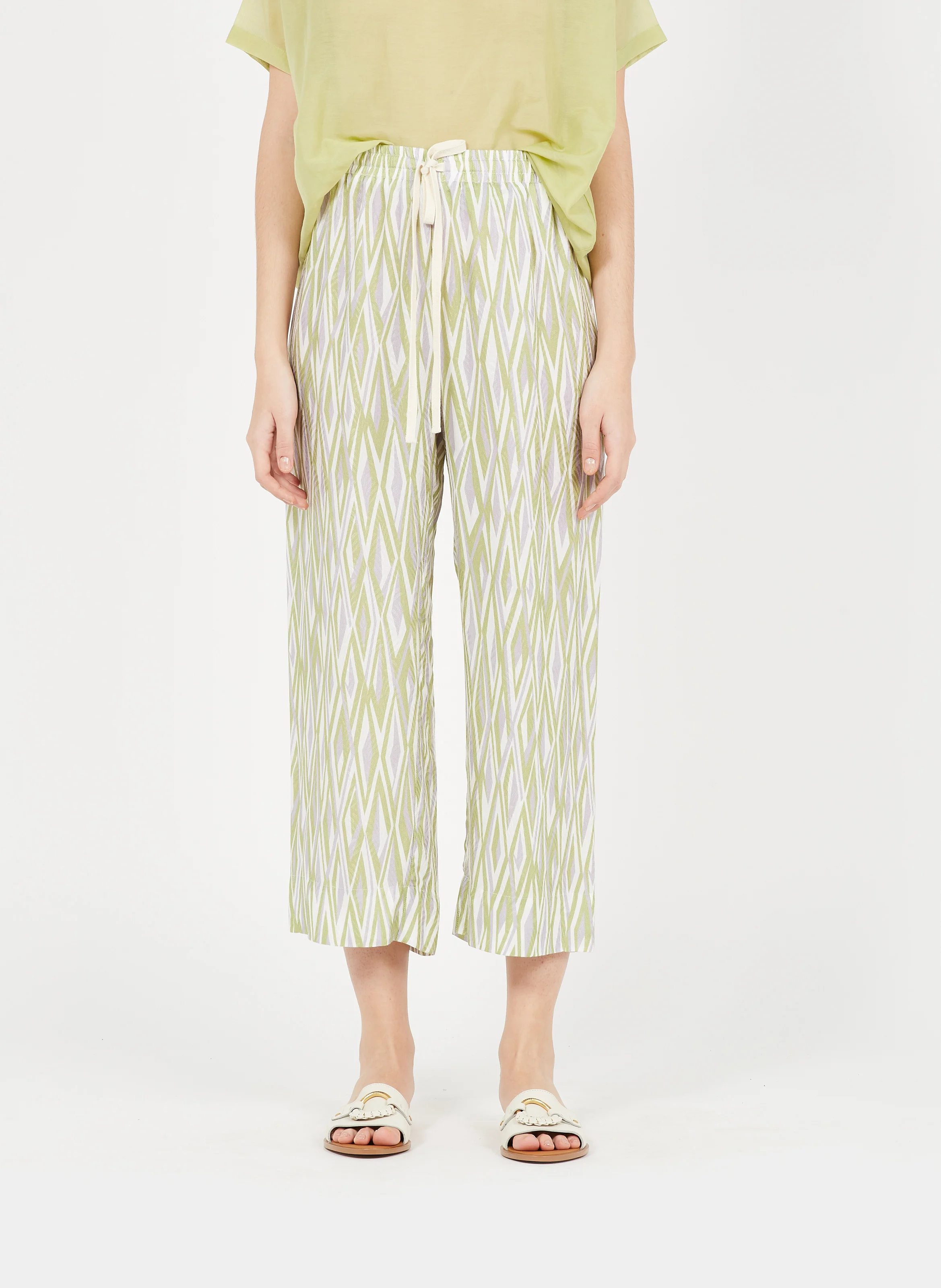 IVY - Pantalon large imprimé | Vert