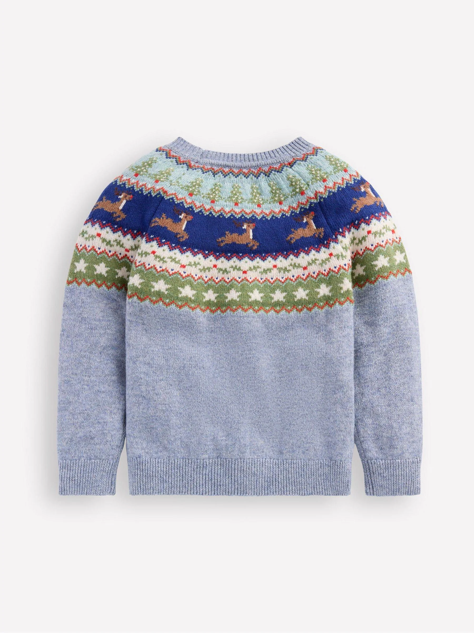 Hemelsblauw - Boden Fair Isle kersttrui