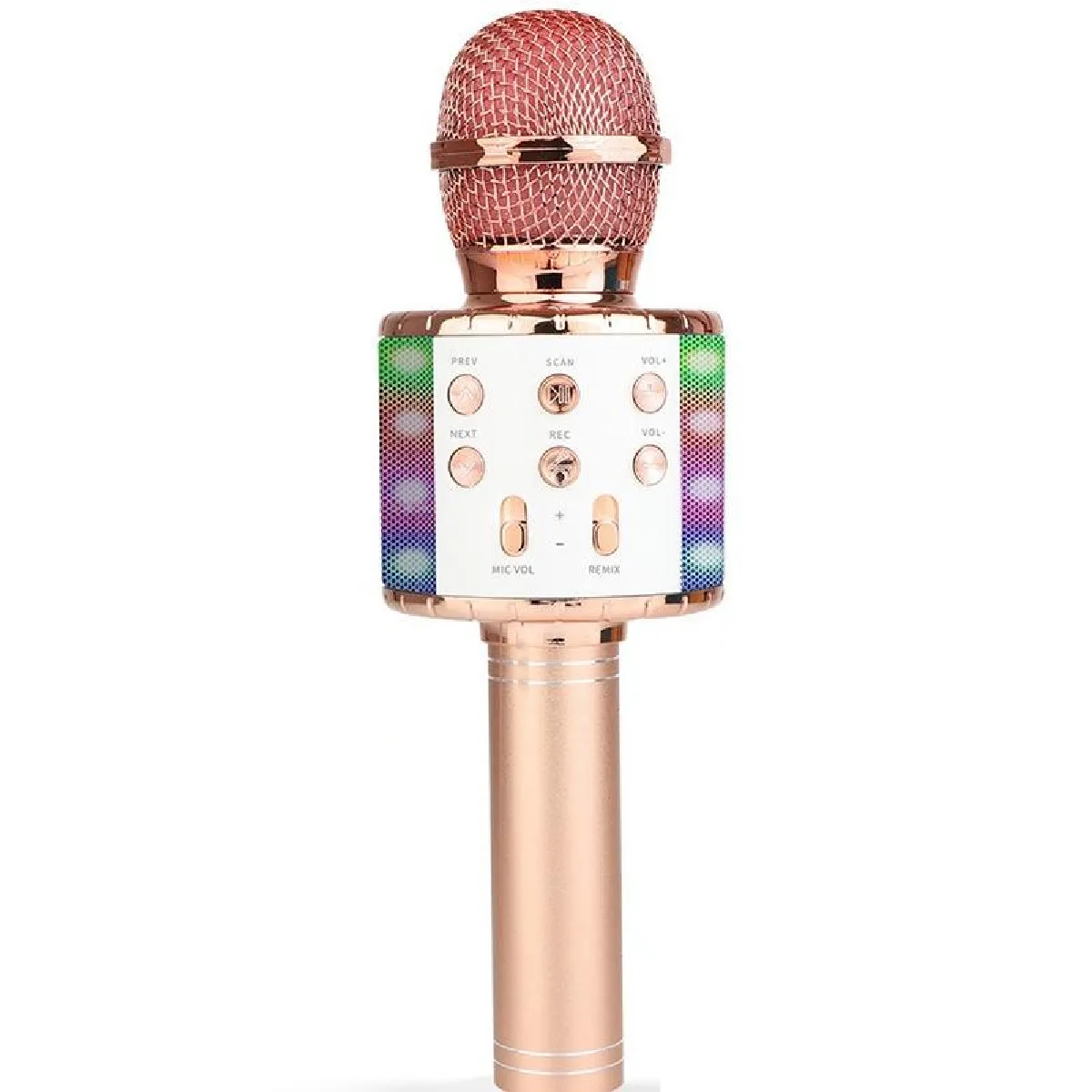 Yonis Microphone Bluetooth Sans Fil Avec Lumières
