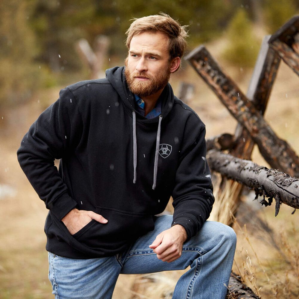 Ariat mens Logo Hoodie Black