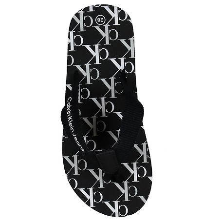 Calvin Klein Flipflops - Logo Print - Sort