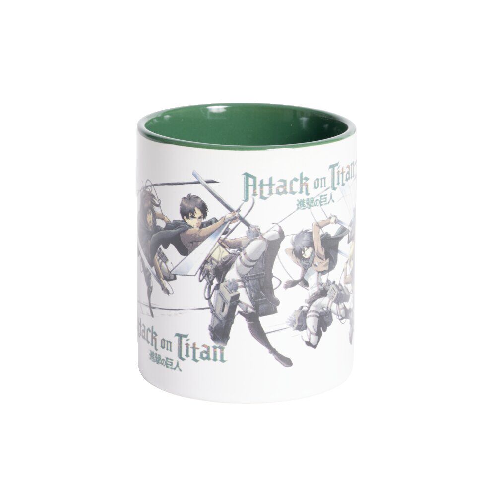 Mug Attaque des Titans vert et blanc 315ml