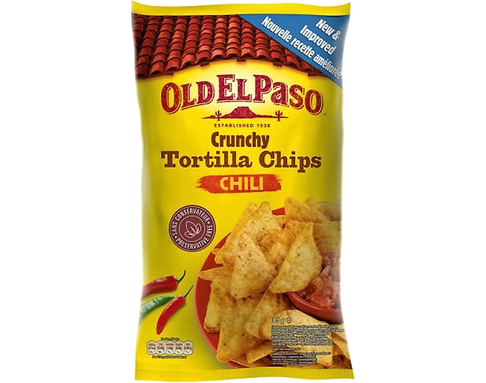 TORTILHAS OLD EL PASO CHIPS CHILI 185G