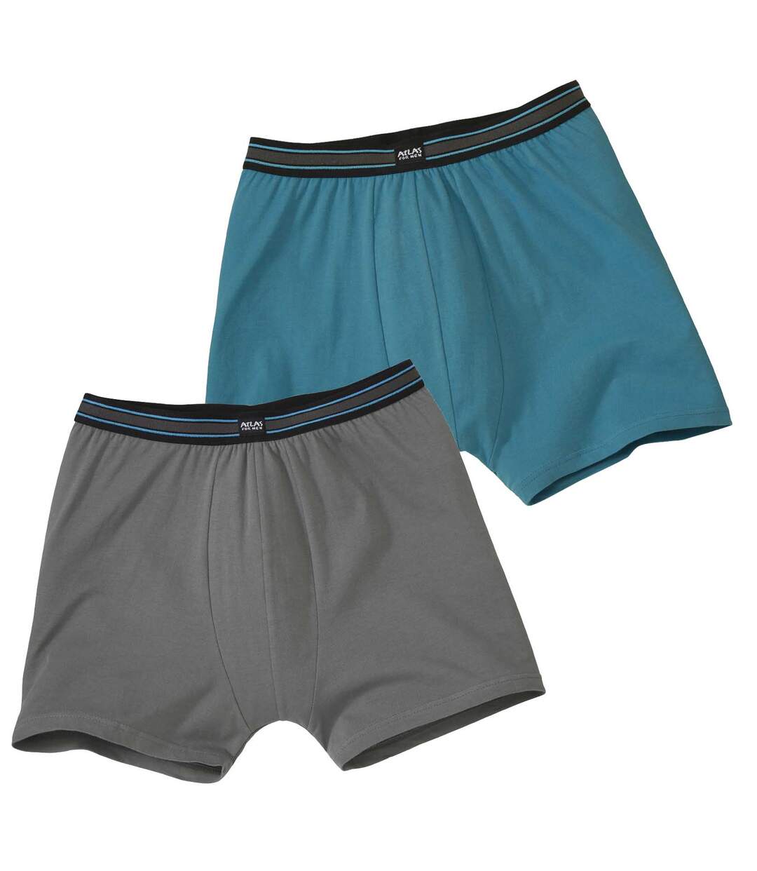 Lot de 2 Boxers Stretch Confort Unis