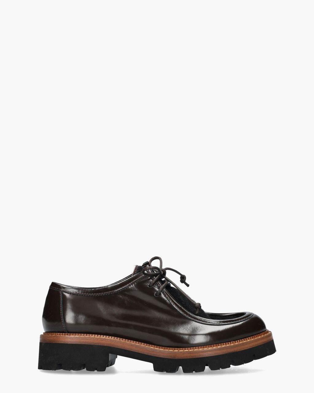 Mat:20 Carrie 3225 Donkerbruin Dames Veterschoenen