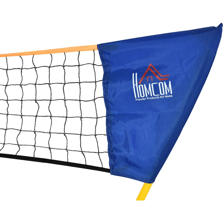 HOMCOM Badmintonnetz mit 4 Schlägern gelb, blau