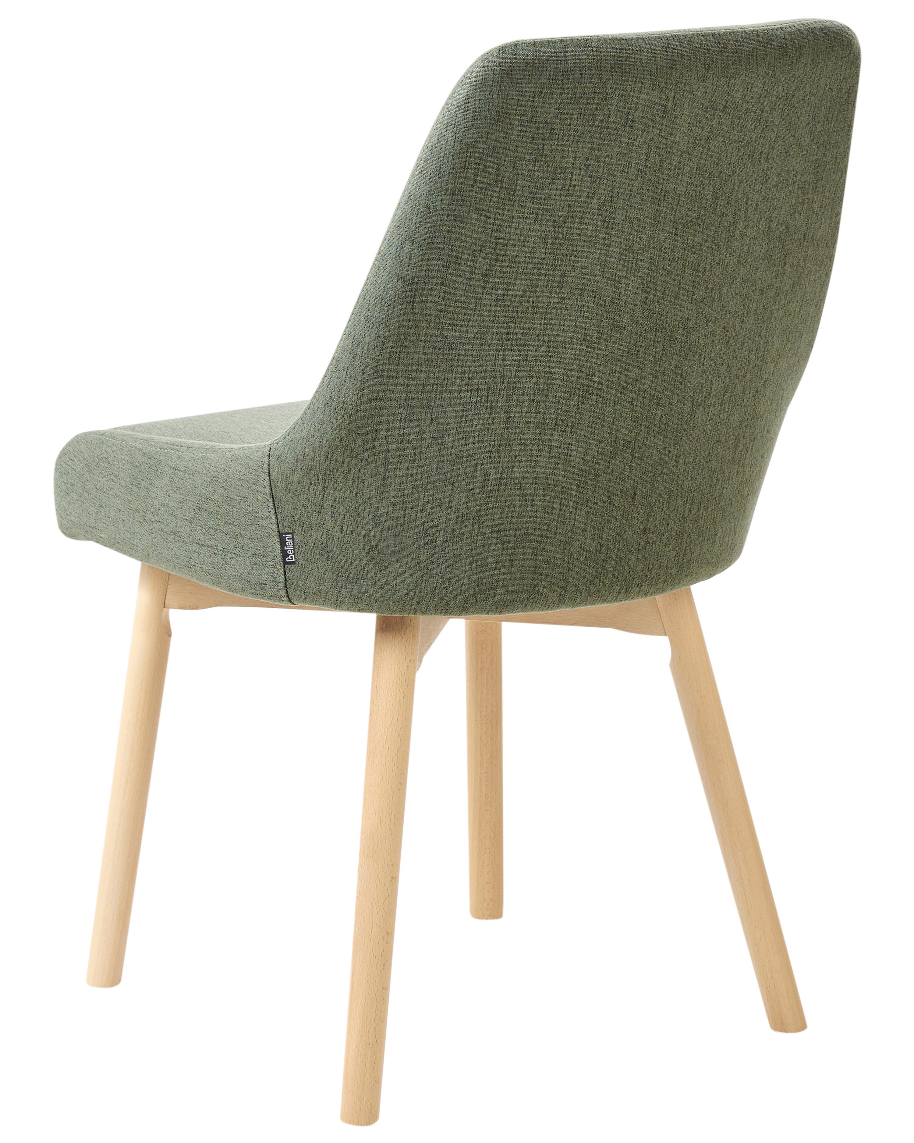 Set van 2 eetkamerstoelen MELFORT Stof Donkergroen