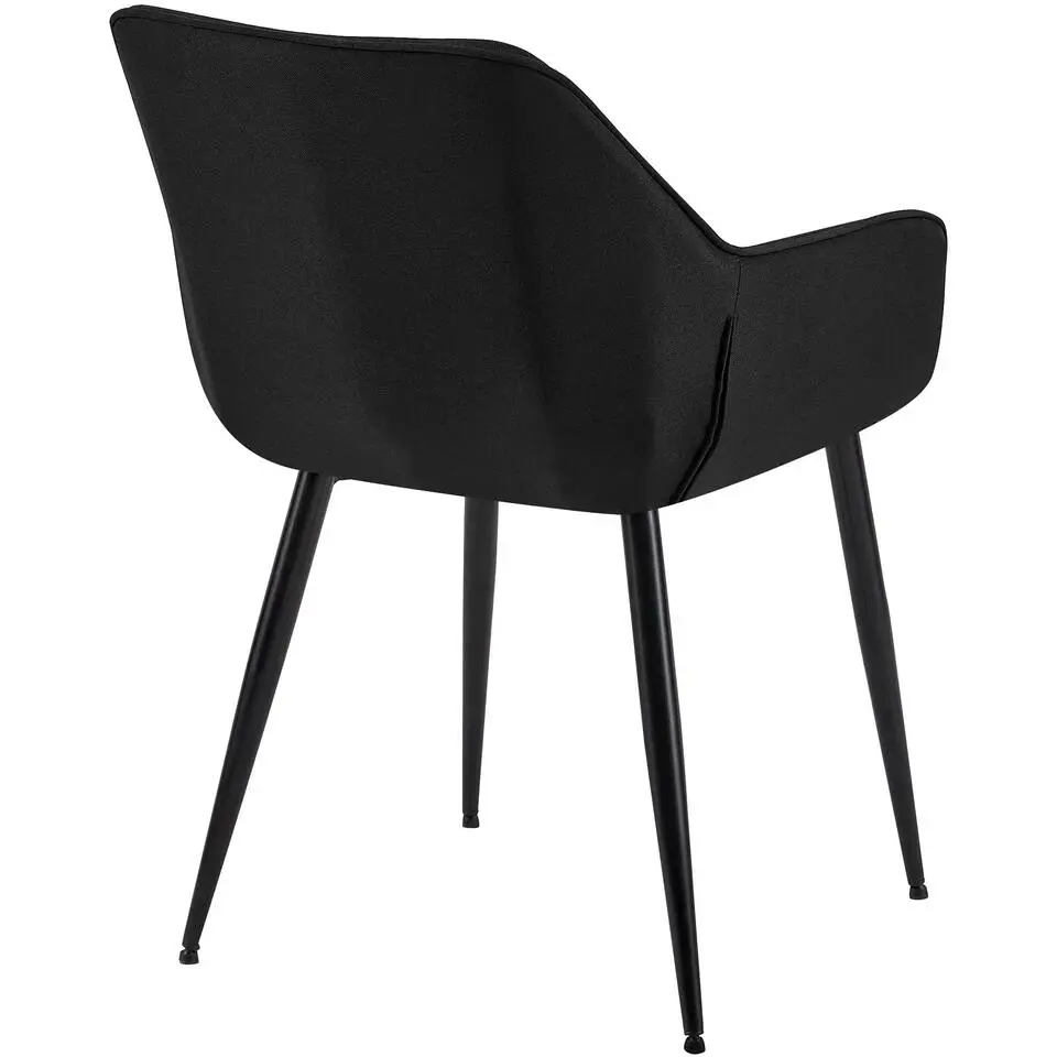CLP Eetkamerstoel Luena zwart Frame - Stof - zwart